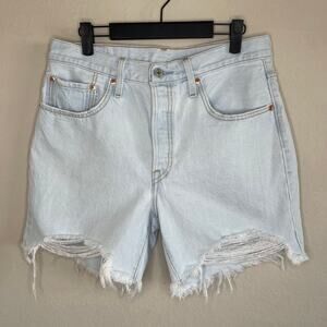 Levi’s 501 Denim Cutoff 6” Shorts Light Wash Button Fly - Size W30